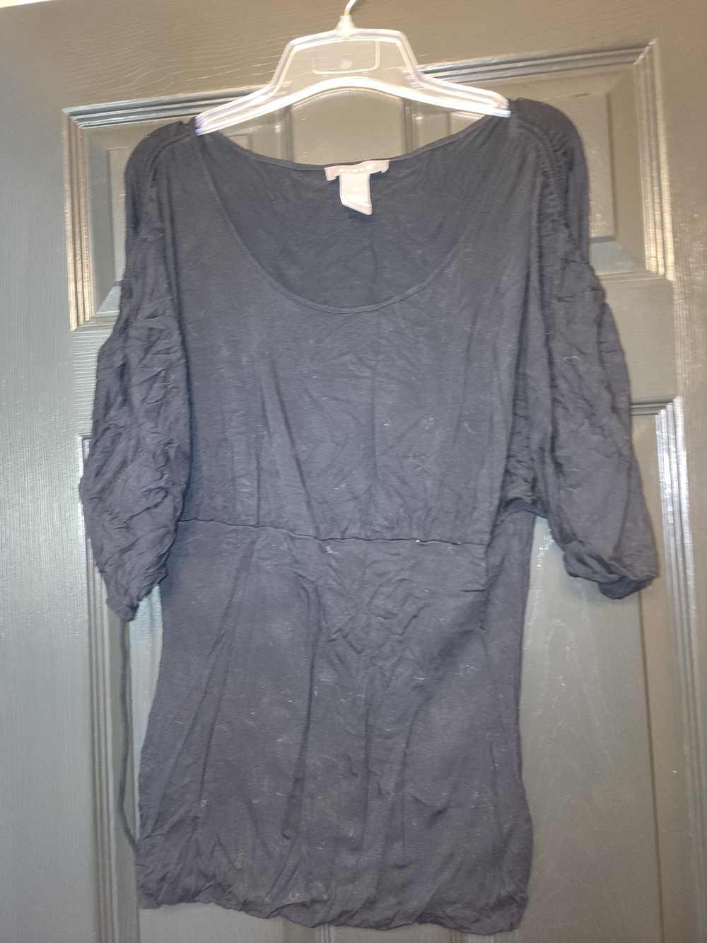 Kenar Black Scoop Neck Blouse